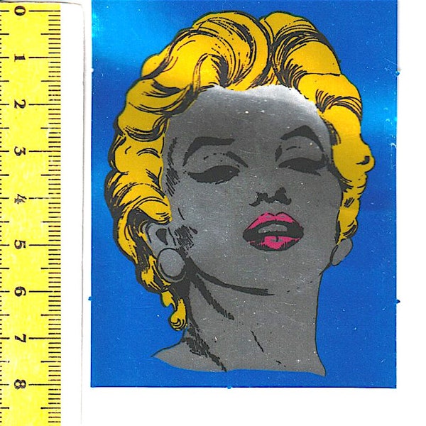 MARILYN MONROE 70s mdr italie autocollant pop art vintage - adesiva metallizzata