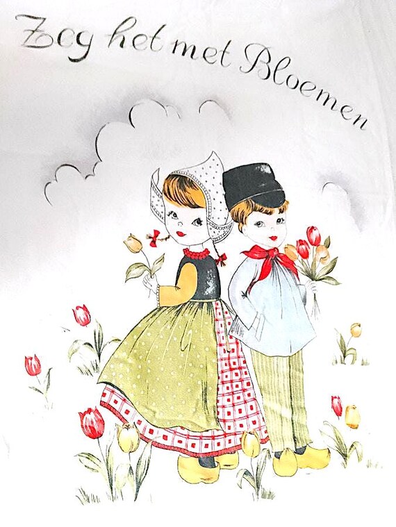 Frankie 60s holland cotton romantic curtain "Zeg met Bloemen" Ditelo coi fiori tenda tendina