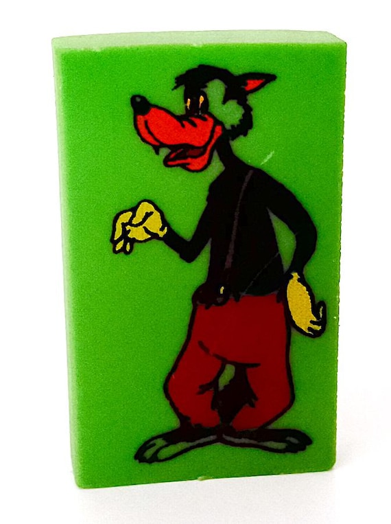 Big Bad Wolf - Lupo cattivo ( tre porcellini)  70s Walt Disney production italy eraser rubber radiergummi gomma gommina