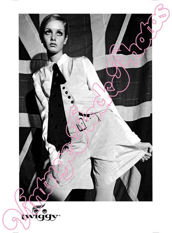 TWIGGY 60s  fashion press promo photo - fotografia da agenzia stampa - 1617TV60s