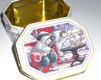 FOXWOOD TALES 1997 Brian Patterson - Gresham Uk Vintage Beautiful small tin box - small tin box wedding favor