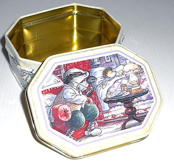 FOXWOOD TALES 1997 Brian Patterson - Gresham Uk Vintage Beautiful small tin box - small tin box wedding favor