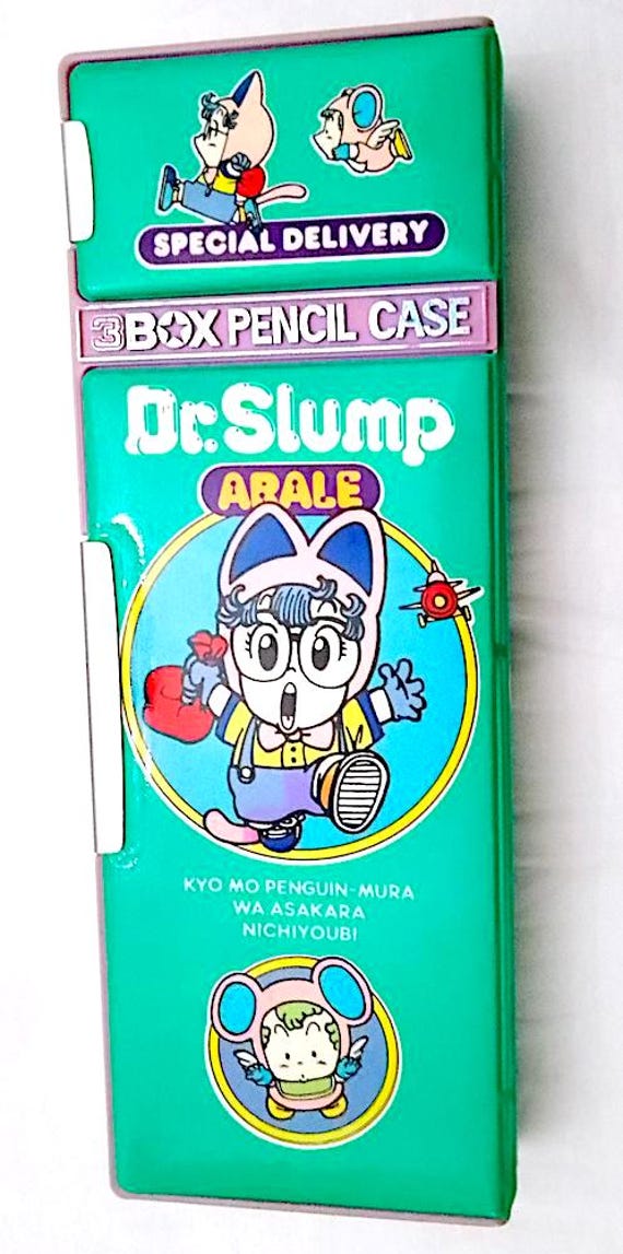 DOCTOR SLUMP and ARALE Dr.スランプ アラレちゃん 80s Toei Akira Tokiyama Japan magnetic pencil case super kawaii pencil case