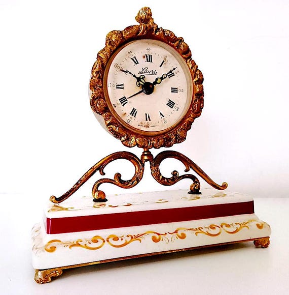 Lauri 50s made in germany - orologio da tavolo con ceramica da restaurare