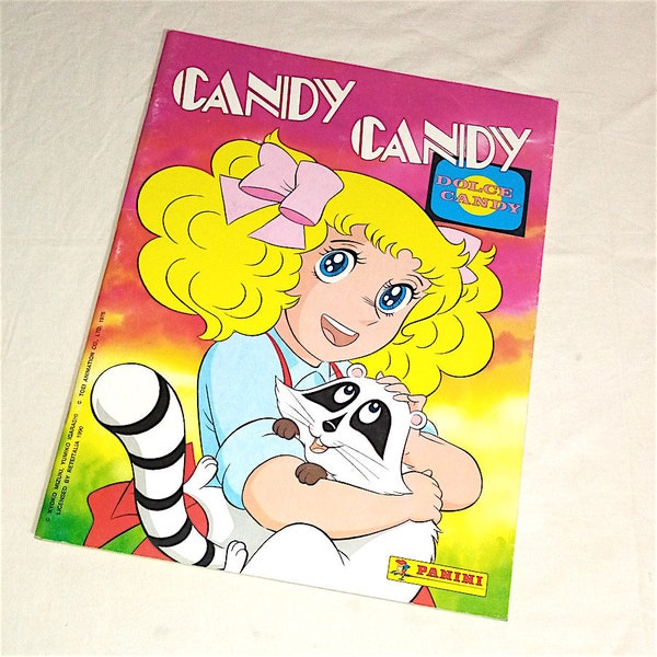 CANDY CANDY 1990 Panini Italien Stickerbuch leer + 6 Sticker – leeres Stickeralbum + 6 Sticker