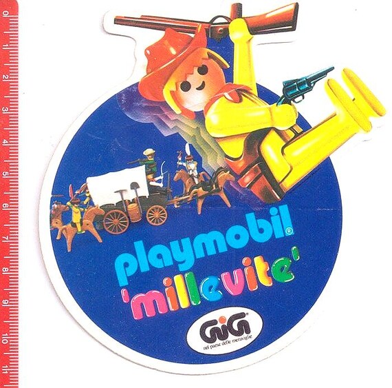 0782 - PLAYMOBIL Millevite 80s Gig  italy promo toy sticker - adesiva giocattolo