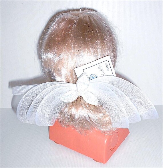 married hair clip luxury - 80s luxury bridal hair bow flower hair clip