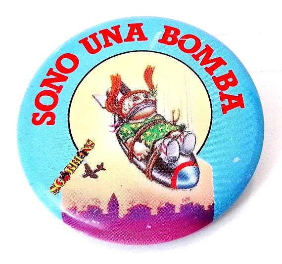 MYTHICAL SGORBIONS - Garbage Gang 1990 Topps Italy metal button pin - metal pin - I'm the bomb