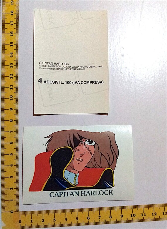 CAPITAN HARLOCK - Herlock 70s italy  sticker adesiva manga anime  -0764