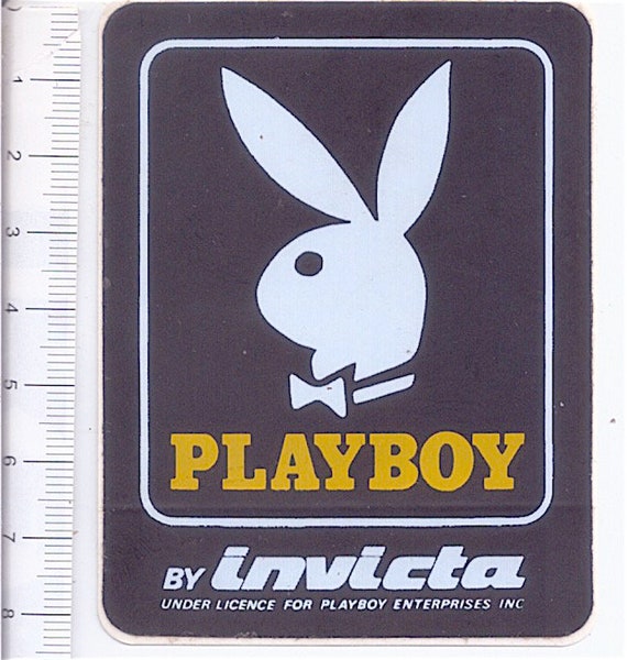 PLAYBOY fashion for Invicta 80s italy promo sticker - adesiva autocollant mint