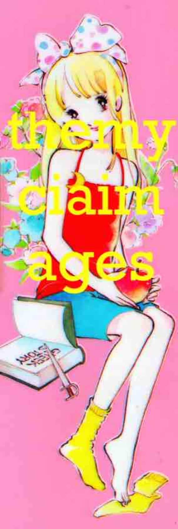 MARGARET by Chizuko Yamada 70s showa era, big eyes girl, shojo kawaii girl - digital image 1319x 3920 p - DPI 600 p