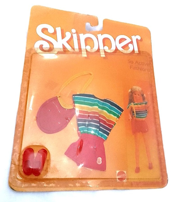 BARBIE - SKIPPER So Active Fashions 1985 mattel - rainbow sport outfit - full dress sport outfit rainbow misb 7978
