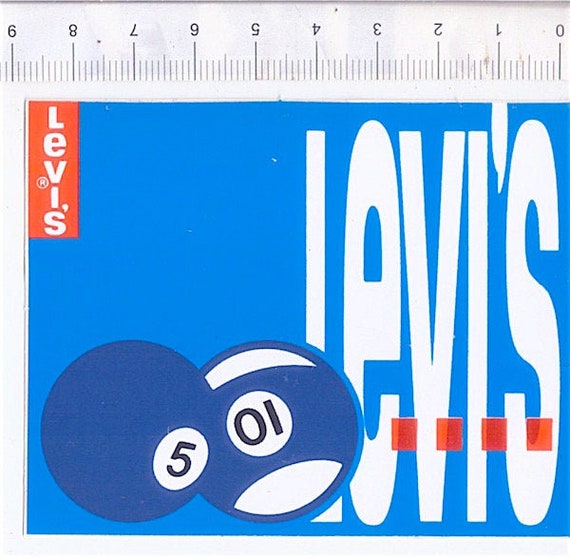 LEVIS JEANS - LEVI'S 90s italy - 501 jeans sticker promo - adesiva - biliardo