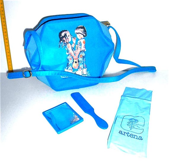 IDYLLE 70s Artena Italy - bag + comb and mirror - shoulder bag with comb and mirror