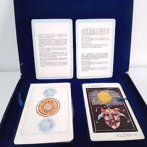 I tarocchi di Franco Gentilini 1975 Fedrigoni italy cofanetto 2 mazzi 78 carte - 2 deck 78 cards mint in box rare
