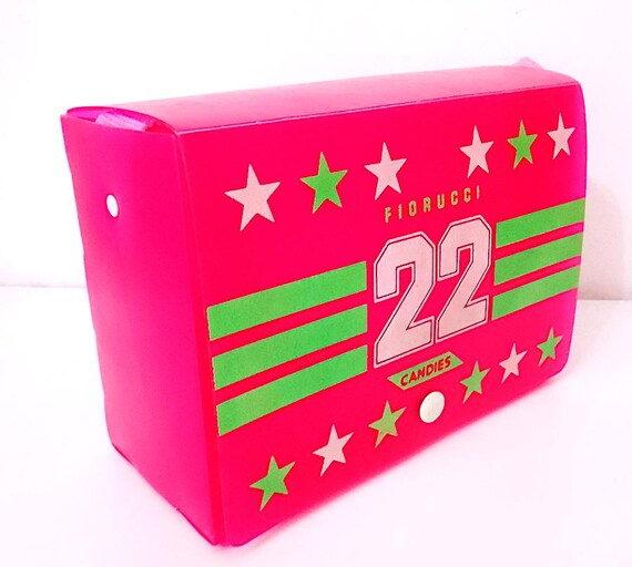 FIORUCCI 1990 Sperlari italy gadget plastic bag promo super rare - shoulder bag in plastic candy rare beautiful pink fuchsia