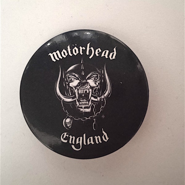 MOTORHEAD England - Lemmy 80s - beautiful metal button pin vintage - original brooch