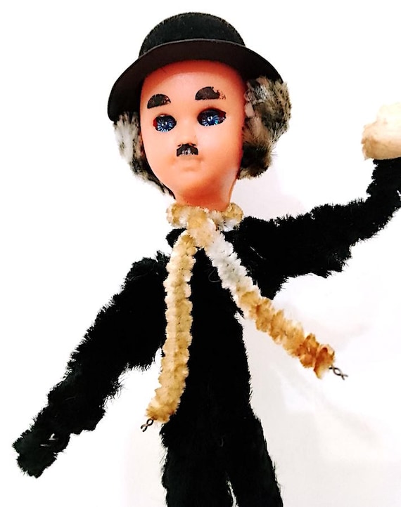 CHARLOT - CHARLIE CHAPLIN 1986 Bubble France Sarl italy bizarre puppet stick promotional - decorative doll on a stick curious