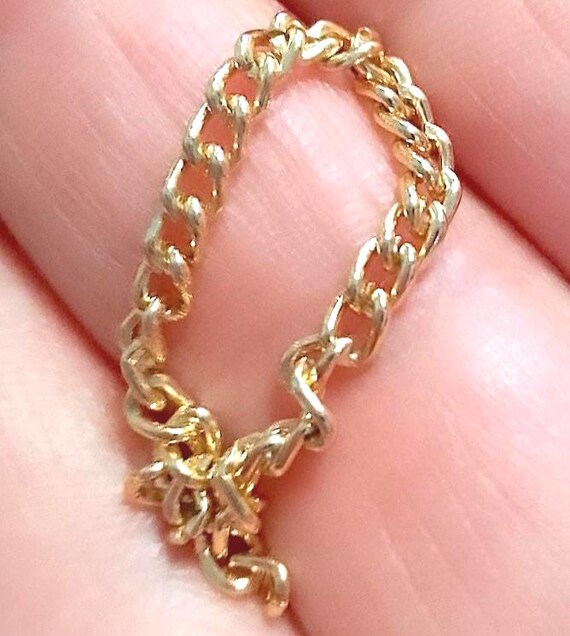 B1066 - BARBIE 90s collana collier catena metallo dorato da riparare