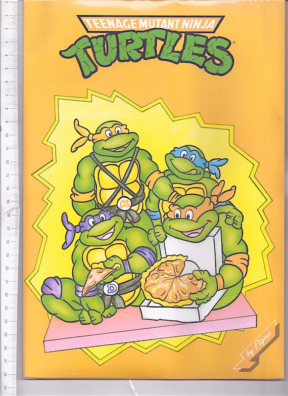 TEENAGE MUTANT ninja Turtles - Ninja Turtles 1991 Italy stationery letter set 10 + 10 misb letter paper