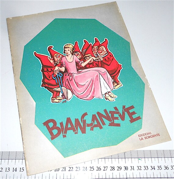BIANCANEVE libro gioco anni 50 con fiaba e sagome per giocare Amz