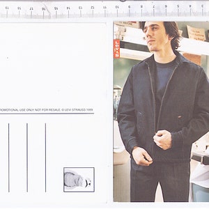 LEVIS JEANS - Levi's - Levi Strauss 1999 italy postcard - cartolina Flat Eric barbiere