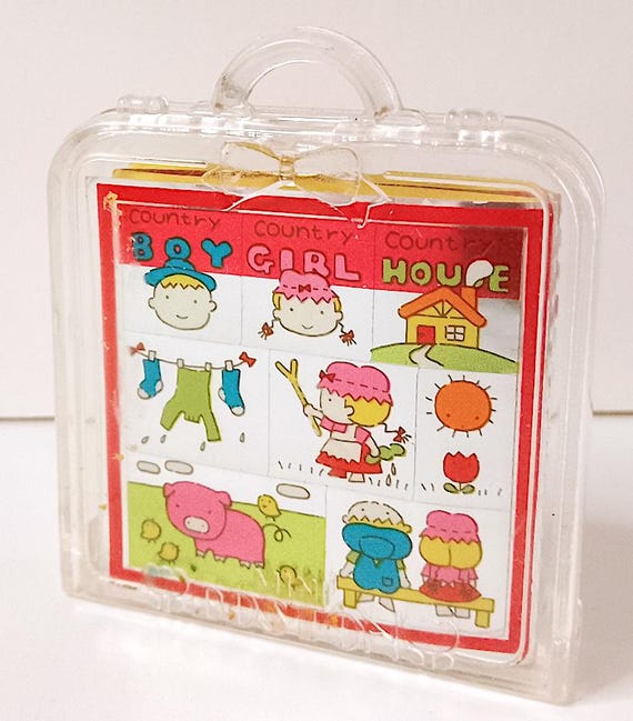 MINI BOSTON 80s Kutsuwa Japan Seal Self Adhesive tiny box loose - kawaii stickers adhesive box