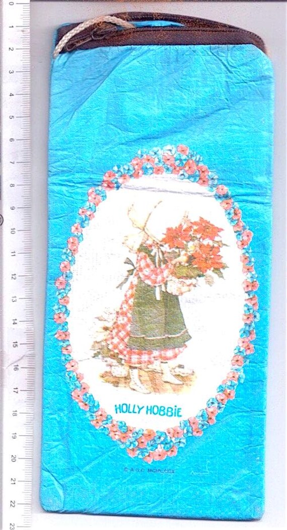 HOLLY HOBBIE 70s Mondadori Italy pocket bag for glasses or telephone - soft shoulder bag for glasses or telephone mint kawaii