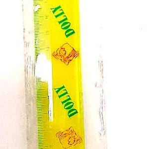 DOLLY 80s mondadori italy riga metro per la scuola - plastic meter yellow kawaii mint preppy paninaro