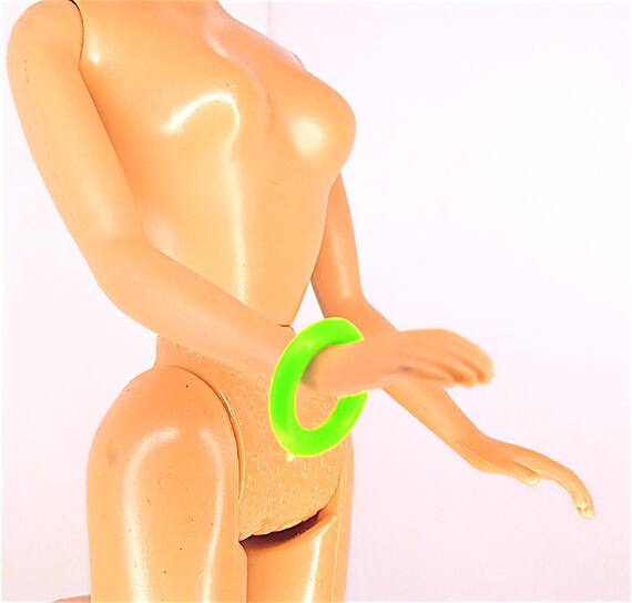 BARBIE 90s mattel - bracciale bangle verde neon miniatura originale B617