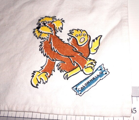 101 DALMATIANS - la carica dei 101 70s Walt Disney italy lot 2 cotton napkins - lotto 2 tovaglioli in cotone rari