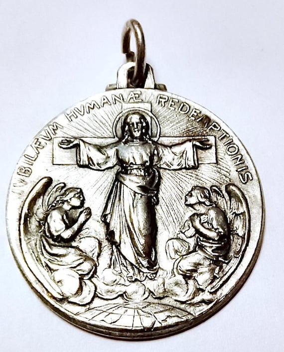 GIUBILEO ROMA 1933 - Jubilaeum Humana Redemptionis  - Papa Pio XI - medaglietta in metallo souvenir sacro religioso