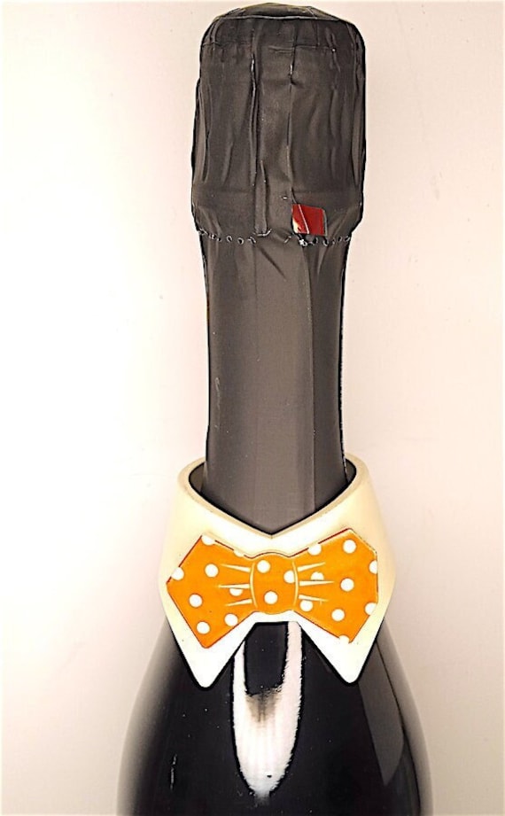 collare fiocco decorazione per bottiglia anni 80 super pop culture kawaii orange