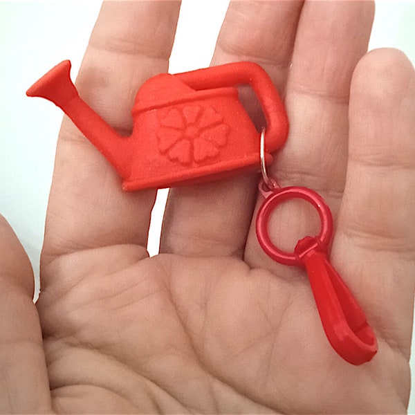 WATERING CAN red 80s Japan eraser rubber rubber rubber radiergummi keychain red