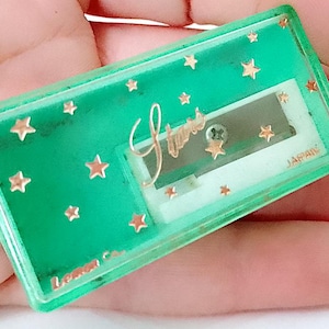 STARS 80s Citron Japon kawaii vert taille-crayon boîte canif taille-crayon en plastique