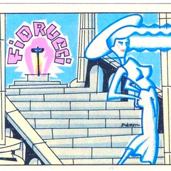 FIORUCCI 1984 Panini Italy - vintage sticker - sticker no. 70