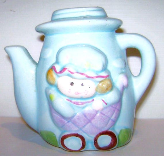 BABY TEA POT - Teiera con bimbo 80s Japan beautiful pottery coin bank - salvadanaio ceramica usato carinissimo