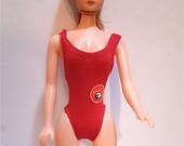 BARBIE BAYWATCH 80s - original red one-piece swimsuit for doll