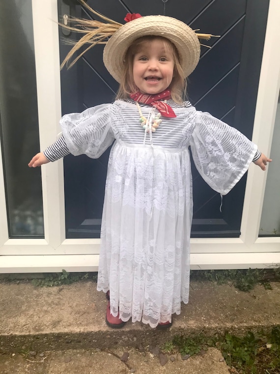 Little girls fancy dress World Book Day scarecrow… - image 1