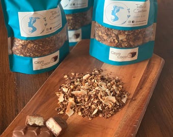 Granola de coco y chocolate negro