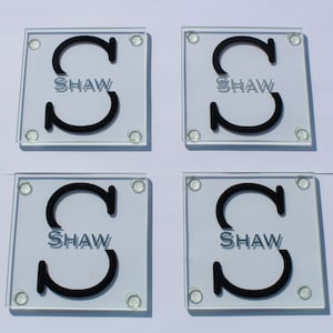 Personalized Coaster Set, Set of 4 Coaster, Fun Kitchen Decor, Housewarming Gift, Engagement Gift