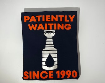 Patiently Waiting Since 1990 Crewneck, Edmonton Oilers, Funny Hockey, Stanley Cup, Unisex Sweatshirt, Oilers Fan Crewneck, Oil Country