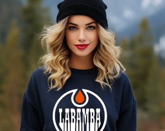 Edmonton Oilers Labamba, Sports Crewneck, NHL, Hockey Season, Stanley Cup, Unisex Sweatshirt, Stocking Stuffer, McDavid, Draisaitl