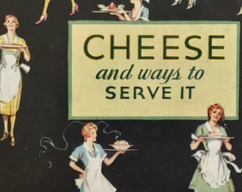 Libro de recetas Kraft vintage de 1931: queso y formas de servirlo