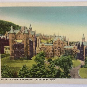 Carte postale vintage Hôpital Royal Victoria, Montréal Québec, Canada