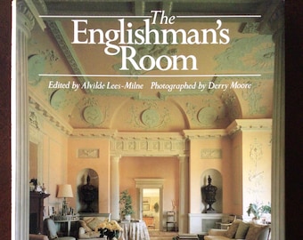 The Englishman's Room, by Alvilde Lees-Milne, Hardcover Book, Interior Design, English Library Rooms, Decor, Art, Beautiful Homes, 1986