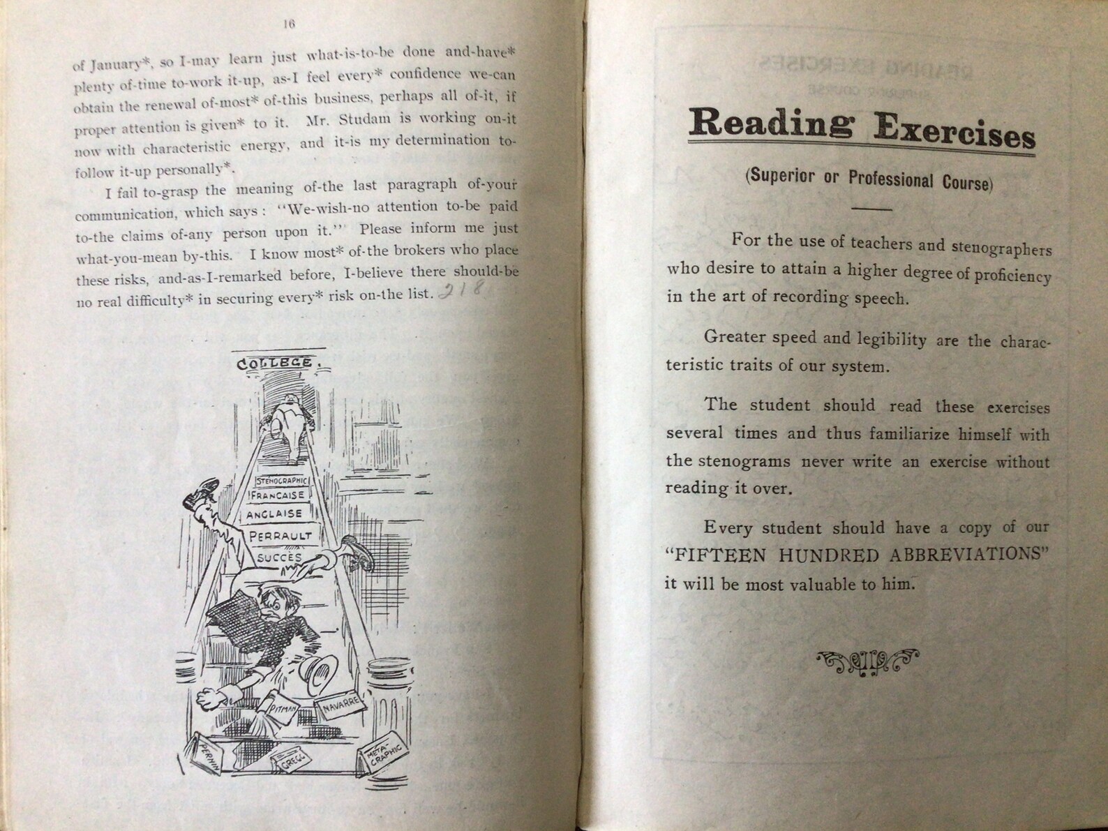 Antique Stenography Book, Perrault-duployan Complete Elementary Course ...