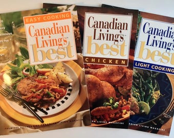 Canadian Living's Cookbooks, Chicken, Light Cooking, Easy Cooking (3 Magazines)