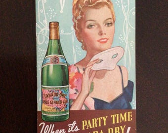 Folleto de recetas de Ginger Ale Canada Dry de 1939, objeto de colección de la Feria Mundial de Nueva York
