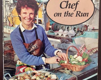 Vintage Cookbook, Chef on the Run by Diane Clement, 1988, Canadian Bestseller, Elegant Entertaining